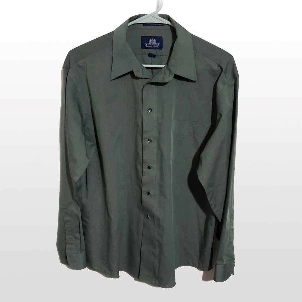 Stafford Wrinkle Free Long-Sleeve Button Dow Shirt